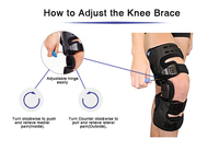 Attelle de genou orthopédique rigide à charnières pour protection professionnelle, support d'angle réglable pour post-opératoire et arthrose de la jambe