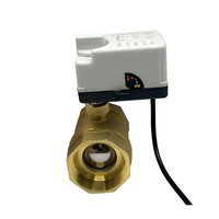 Vanne à bille motorisée en laiton de 1/2 pouce, 220V 12V 24V, trois fils, deux commandes, vanne à bille électrique avec interrupteur manuel