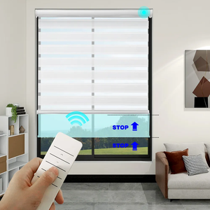 Hướng dẫn sử dụng không dây ngày và đêm hai lớp mù với đường viền bằng tay an toàn không dây Zebra Con lăn Rèm màu - Product Image 1