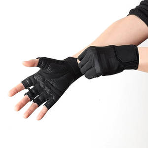 Nouveaux gants de musculation personnalisés avec logo, demi-doigts, respirants, légers, en polyester, pour hommes - Product Image 1