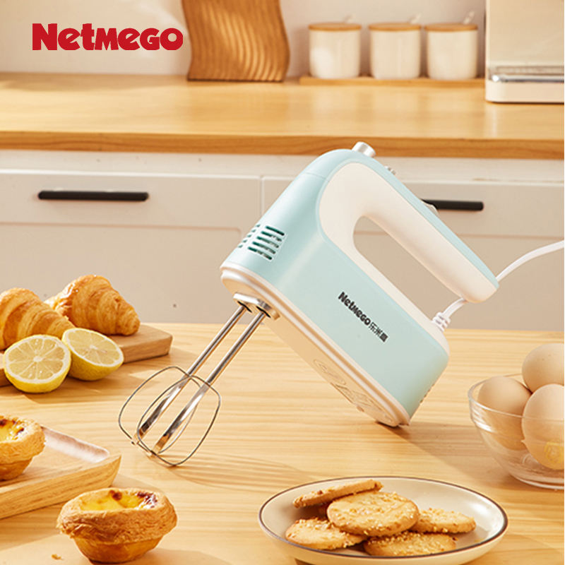 Hot Sale Hand Mixer Electric Low Noise Egg Beater Kitchen Accessories Stand  Mixer Storage Box Digital Display
