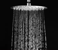 Pomme de douche de pluie en acier inoxydable brossé, finition de luxe pour salle de bain, plafond, écologique, économie d'eau