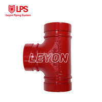 Système de protection incendie Leyon FM UL, tuyaux de lutte contre l'incendie, raccords de tuyaux rainurés, coude en T, raccord rigide