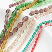Zhubi – perles d'olive en cristal à facettes 4x6mm, rondelles en verre pour la fabrication de bijoux, bricolage, collier, Bracelet, Kits de breloques