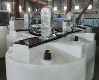 Équipement de dosage de floculant pour le traitement des eaux usées, directement de l'usine, pour liquides acides, alcalins, pH, chlore, PAC, PAM, avec réservoir de dosage