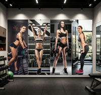 Papier peint mural personnalisé pour salle de sport, impression de femme faisant de la gym, papier peint mural 3D pour salle de sport, studio, salle d'entraînement, décoration murale intérieure