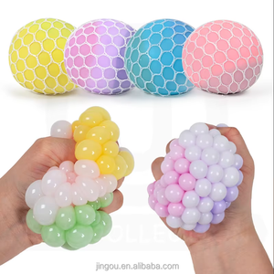 3-Color Grape Mesh Squeeze Ball - Sensory <b>Fidget</b> Toy for Kids Stress Relief, New Anti-Anxiety Venting Squishy Gift - Product Image 4