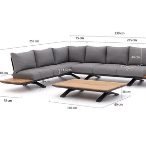 Dubai Resort Patio Lounge Set Wooden furniture Outdoor Solid Teak Wood Sofa Sets Luxury Outdoor Furniture