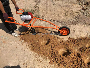 Taladro de tierra portátil de gasolina de 2 tiempos con carro, máquina perforadora de suelo en espiral para plantar árboles, barrena eléctrica para tierra - Product Image 6