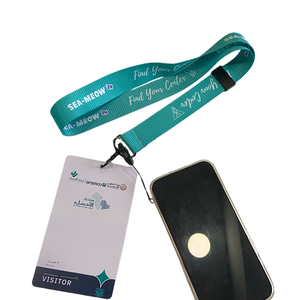 Tùy chỉnh thiết kế chất lượng cao thân thiện với môi bền Polyester Dây buộc dây đeo với ID chủ thẻ móc logo in tag - Product Image 4