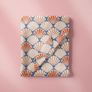 Nueva Tela de Algodón Suave con Estampado Digital de Diseño de Conchas Marinas en Degradado Ocean's Whisper para Vestido de Verano - Product Image 3