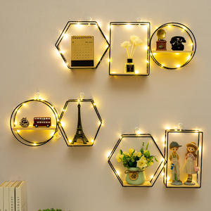 Smeedijzeren Wandplanken Perforatievrije Achtergrond Decoratieve Plank Wandopslagplank Hangende Plank Huisdecoraties - Product Image 5