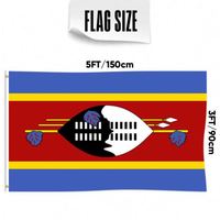 Drapeaux de la Swaziland 3x5 pieds en polyester 68D/100D en gros, personnalisation de tous les pays, expédition rapide, fournisseur fiable, livraison rapide