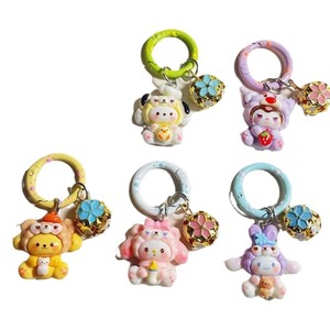 Nuevo Llavero Metálico de <span class=keywords><strong>Sanrio</strong></span> con Diseño de <span class=keywords><strong>Personajes</strong></span> de Dibujos Animados, Bonito Colgante para Mochila de Estudiante, Regalo para Mejores Amigos, Accesorios Decorativos - Product Image 5