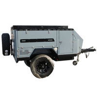 Remorque de camping 4x4 autonome personnalisée pour l'extérieur, tout-terrain, accessoire de voyage, caravane et camping-car, essieu de remorque durable