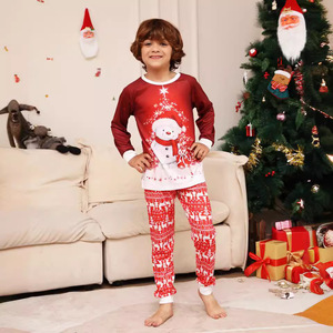 Ensembles de pyjamas de Noël pour la famille assortis en gros Chemise à manches longues Pantalon Jammies Vêtements de nuit Papa <span class=keywords><strong>Maman</strong></span> Enfant Bébé Tenues - Product Image 5