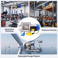 Palans électriques industriels à haute performance avec coque en aluminium, certifiés CE ISO, palans électriques à câble métallique motorisés