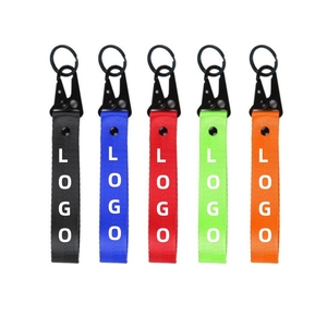 High Quality Car Keychain Sublimation Silk Screen Logo Polyester Short Wrist Lanyard Motorcycle Wrist Lanyards With Eagle Hook