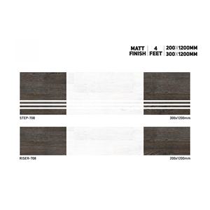 Azulejos de Porcelana Antideslizantes Vistaar con Acabado Mate, Escalón de 120x30cm, Plataforma de 120x20cm, 11mm, 4 Pies, Escaleras, Borde Biselado, Cerámica para Pisos - Product Image 6