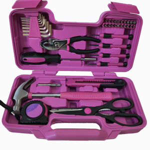 Juego de Herramientas de Ferretería Multifunción de 39 Piezas con Alicates de Articulación Deslizante, Estuche Rosa/Personalizado, para Mecánica <span class=keywords><strong>General</strong></span> del Hogar, OEM Personalizado - Product Image 1