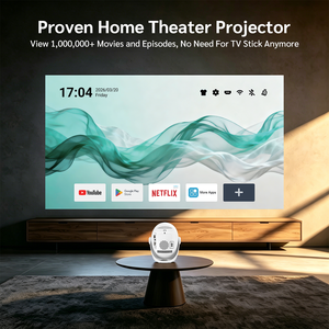 Mini projecteur vidéo intelligent HD Q3, 300 lumens ANSI, 720P, prend en charge 1080P <span class=keywords><strong>4K</strong></span>, WiFi6, projecteurs de cinéma maison, lecteur multimédia - Product Image 4