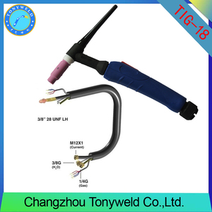 Torche <span class=keywords><strong>TIG</strong></span> refroidie <span class=keywords><strong>à</strong></span> l'eau WP-18 350A, poignée en caoutchouc, Miller Lincoln <span class=keywords><strong>ESAB</strong></span> Aluminium CE, livraison rapide - Product Image 6