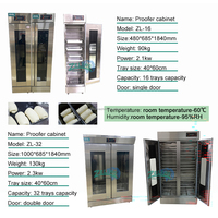Gabinete Fermentador de Pan Eléctrico Industrial de 13/16/32 Bandejas con Control Automático de Temperatura y Humedad, Máquina de Fermentación de Masa