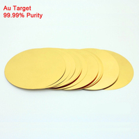 Cible de pulvérisation en or Au de pureté 4N (99,99 %), disque en or Au 50*0,1 mm/57*0,2 mm