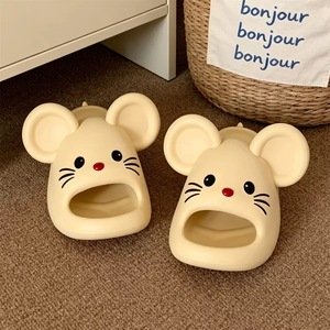 Cute Big Ear Mouse Womens Slide <b>Slippers</b> Thick Sole Non Slip Summer Indoor Dorm Outdoor One Band <b>Slippers</b> - Product Image 1
