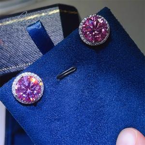 Set di Gioielli in Argento 925 con Moissanite Rosa Testata come Diamante, Taglio Brillante Totale 8ct, Include Anello, Orecchini, Ciondolo e Collana - Product Image 2