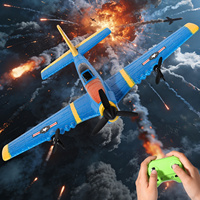 Avion RC P-51 Mustang 2CH 2.4G en mousse EPP, planeur télécommandé 150m, prêt à l'emploi, idéal pour un cadeau