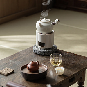 Guanlan Ceramic <b>Tea</b> Stove Porcelain Cylinder Heat Resisting For Kung Fu <b>Tea</b> <b>Set</b> - Product Image 4
