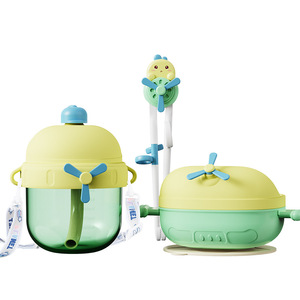 Tasse à eau pour enfants, tasse à paille, bol d'alimentation pour bébé de 300Ml avec poignée, sans Bpa, pour 0 à 12 mois - Product Image 2