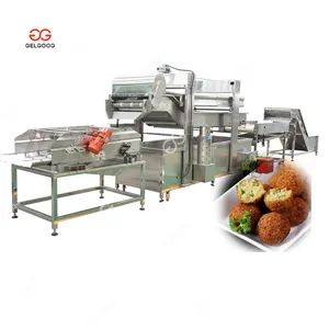 Automatic Potato Finger Chips Deep Fryer Continuous Conveyor Belt Dough Falafel Frying Machine For Sale