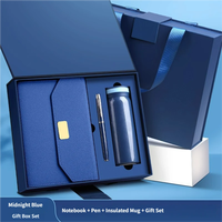 Ensemble Cadeau d'Affaires Promotionnel Personnalisé 2027 YIWIND en Cuir PU avec Tasse Isotherme Sérigraphiée, Carnet et Stylo 3-en-1 pour Entreprise