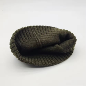 Wholesale Custom Embroidered Logo Beanie Cap Luxury Knitted Warm Pullover <b>Hat</b> High Quality Outdoor Winter Headwear - Product Image 3