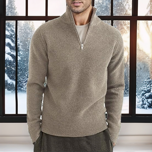 Pull-over col roulé côtelé surdimensionné en maille pour homme, personnalisé, en polyester, 12GG, 240g, de la marque Brandour Apparels - Product Image 2