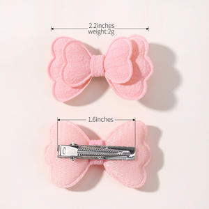 Pinza de Pelo de Mariposa de Doble Capa, Algodón y Lino para Niños, Relleno Tridimensional, Accesorio de Pelo Lindo para Niñas, Pasador de Pelo - Product Image 6