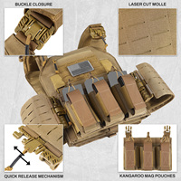 Porte-plaques Molle découpé au laser avec mécanisme de déconnexion rapide amélioré, ceinture latérale réglable, gilet lesté entièrement modulaire
