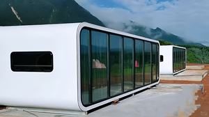 <span class=keywords><strong>Villa</strong></span> préfabriquée moderne en acier respirant et économe en énergie, style maison pomme, cabane de villégiature extérieure écologique pour bureau à domicile et atelier - Product Image 3