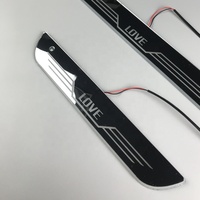 Plaque de seuil de porte en acrylique noir personnalisable + éclairage LED, kit de rétrofit/mise à niveau LED blanc/bleu/rouge pour AC Schnitzer X6 E71 SUV