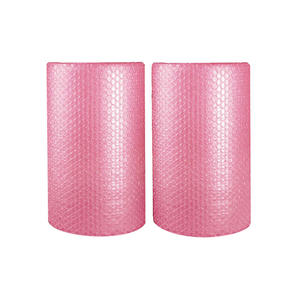 Rouleau de coussin à bulles d'air ESD Pink Bubble Film Poly Protective Roll Antistatic Bubble Sheet Eco Friendly PE Plastic Material - Product Image 1