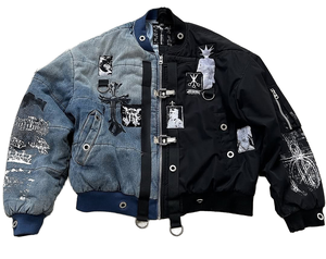 Veste en jean pour homme, délavée et usée, style streetwear décontracté - Product Image 1