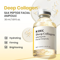 Ampoule faciale au collagène profond et aux peptides de soie KOEC, sérum liftant intensif pour le visage, anti-âge, raffermissant, hydratant