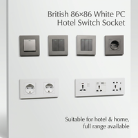 Enchufe de Pared Schuko Europeo con Puertos USB-C y USB-A, Panel de PC Ignífugo, 16A 250V, Estándar Europeo Industrial