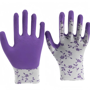 Guantes de jardinería para mujer, recubiertos de látex espumado transpirable, talla única, flexibles, perfectos para desmalezar, plantar, podar y paisajismo - Product Image 3