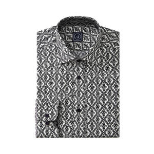 Camisas Casuales de Otoño para Hombre, Ecológicas, 100% Algodón, Cuello Redondo, Manga Larga, Estampado Digital, Tela Popelina, Venta al Por Mayor de Fábrica - Product Image 1