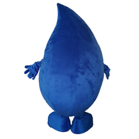 Costume de mascotte d'eau bleu foncé HOLA / Mascotte de goutte d'eau pour adulte