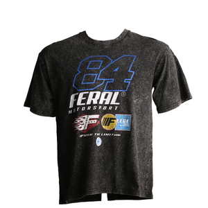 T-shirt graphique vintage pour homme, style motorsport, effet délavé à l'acide – Vêtements de course urbains rétro - Product Image 1