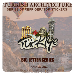Imán de nevera moderno de resina creativa recuerdo de viaje turco Estambul Ankara Antalya personalizado - Product Image 3